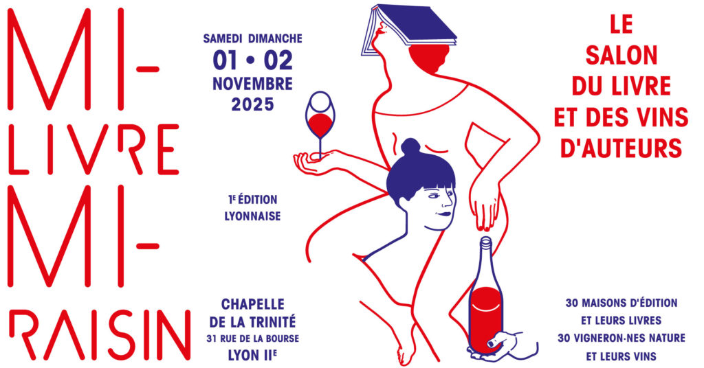 1er et 2 novembre 2025 : Salon Mi-Livre Mi-Raisin, Lyon